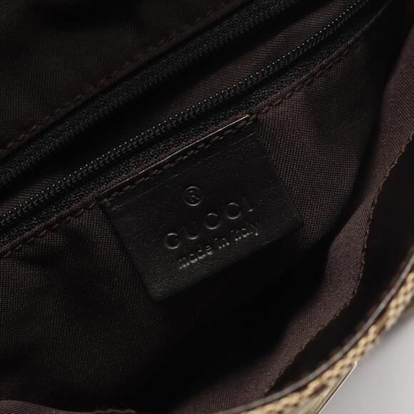 Gucci GG Canvas Backpack, and Leather, Women's, Beige Brown, 003 0242 - Picture 4 of 10